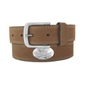 Zeppelinproducts ZeppelinProducts UVA-BOLPSCRZ-LBR-38 Virginia Concho Crazyhorse Leather Belt; 38 Waist UVA-BOLPSCRZ-LBR-38